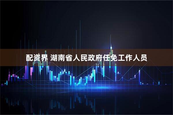 配资界 湖南省人民政府任免工作人员